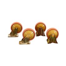 Ruedas tipo 1 ( juego de 2 ruedas fijas y 2 giratorias )