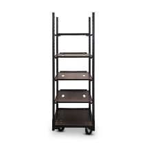 Carro de venta móvil negro para presentación